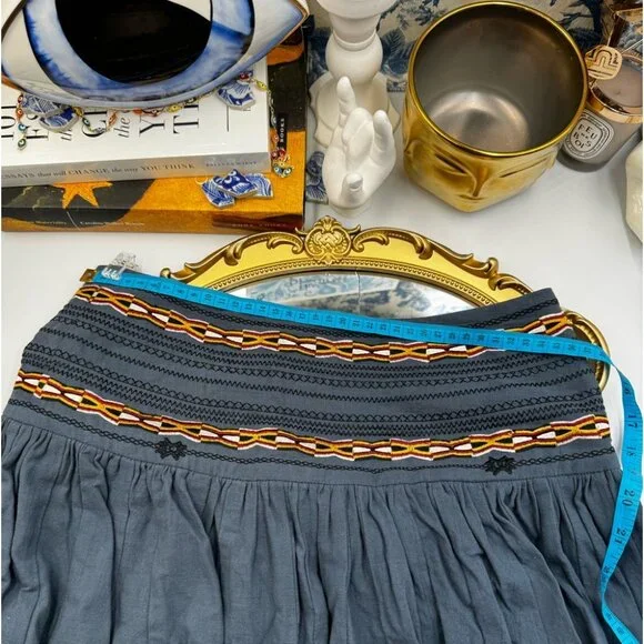 🆕 ISABEL MARANT ETOILE 🧿 NWOT Breeda Cotton Embroidered Mini Skirt -SZ 38 - Picture 15 of 16